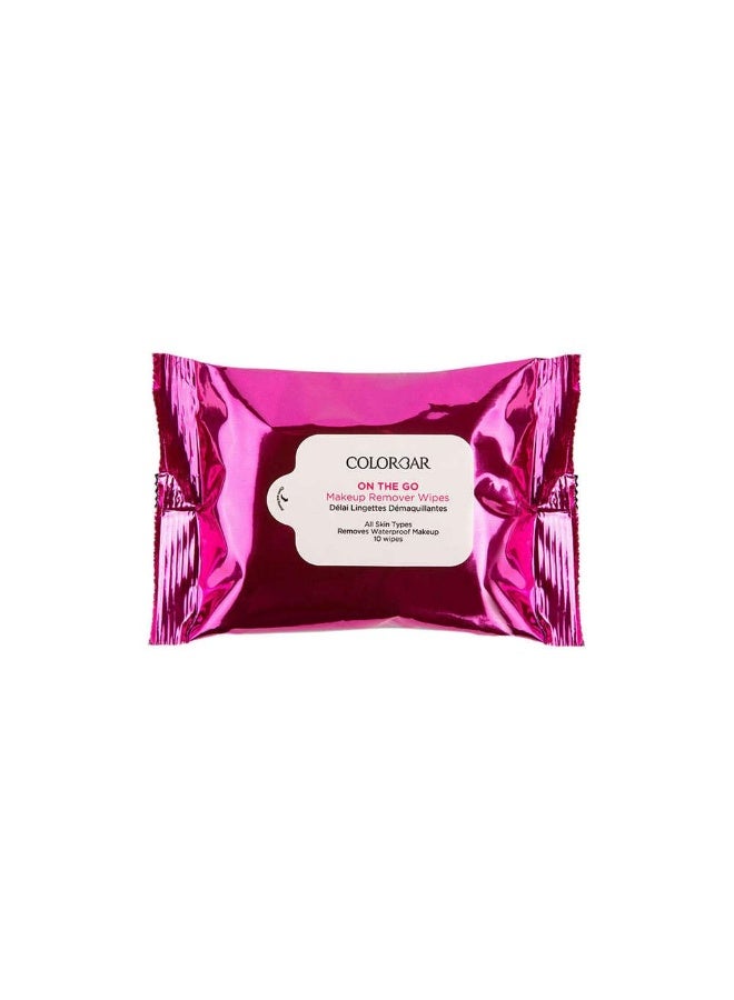 Colorbar On The Go Makeup Remover Wipes (10 Pieces) | Infused with aloe vera, chamomile, and glycerin | Hydrate and nourish your skin