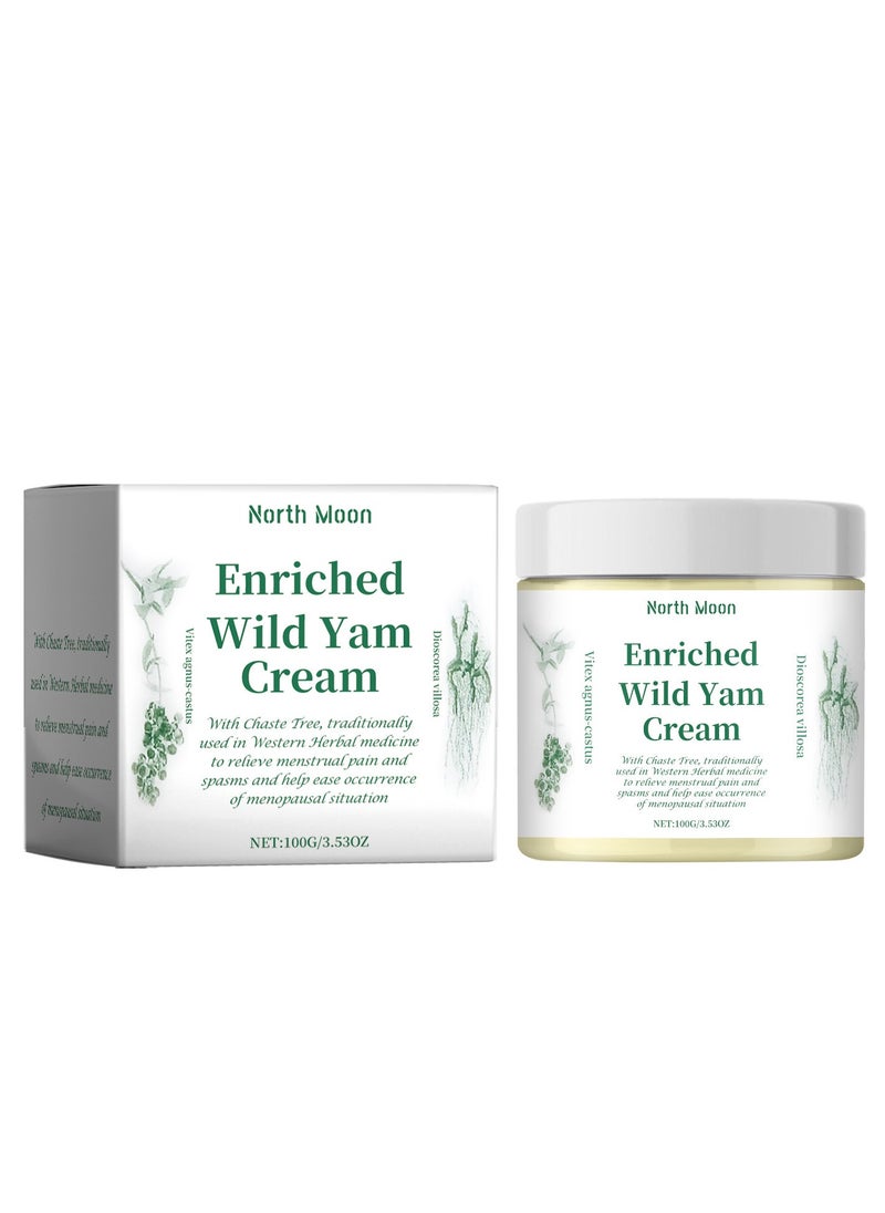 NORTH MOON Wild Yam Cream Organic, 3.53oz, Enriched Formula for Hormone Balance, Menopause Relief, and Menstrual Discomfort  - Image 1
