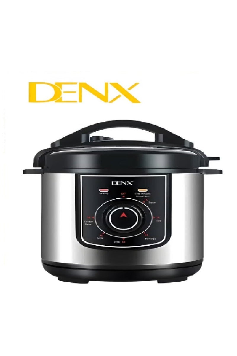 Denx Electric Pressure Cooker, 8‑Litre – 1300 W Fast‑Cook, 1.8 mm Thick Inner Pot, Keep‑Warm & Reheat, Safety Lock, Measuring Cup + Rice Ladle Included - Image 3
