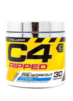 سي4 Cellucor C4 Ripped قبل التمرين - Icy Blue Razz - الطاقة المتفجرة وتركيبة القطع - 30 وجبة 