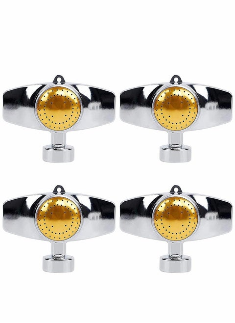 4 Pcs Metal Spot Sprinkler,  360 Degree Square Circle Pattern Aluminum Alloy Sprinkler,Hose Sprinklers Coverage Area Up to 30FT for Small to Medium Area Yard Lawn Garden Watering, 4 Pack
