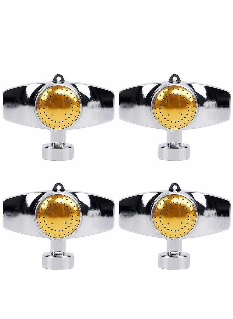 KASTWAVE 4 Pcs Metal Spot Sprinkler,  360 Degree Square Circle Pattern Aluminum Alloy Sprinkler,Hose Sprinklers Coverage Area Up to 30FT for Small to Medium Area Yard Lawn Garden Watering, 4 Pack  - Image 1