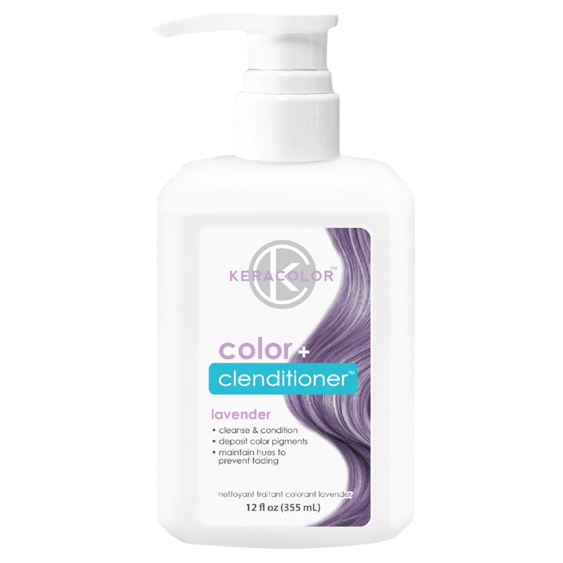 KERACOLOR Keracolor Color  Clenditioner 3in1 ColorDepositing Conditioner Gently Cleanses  Conditions SemiPermanent Lavender Hair Color 12 Fl Oz