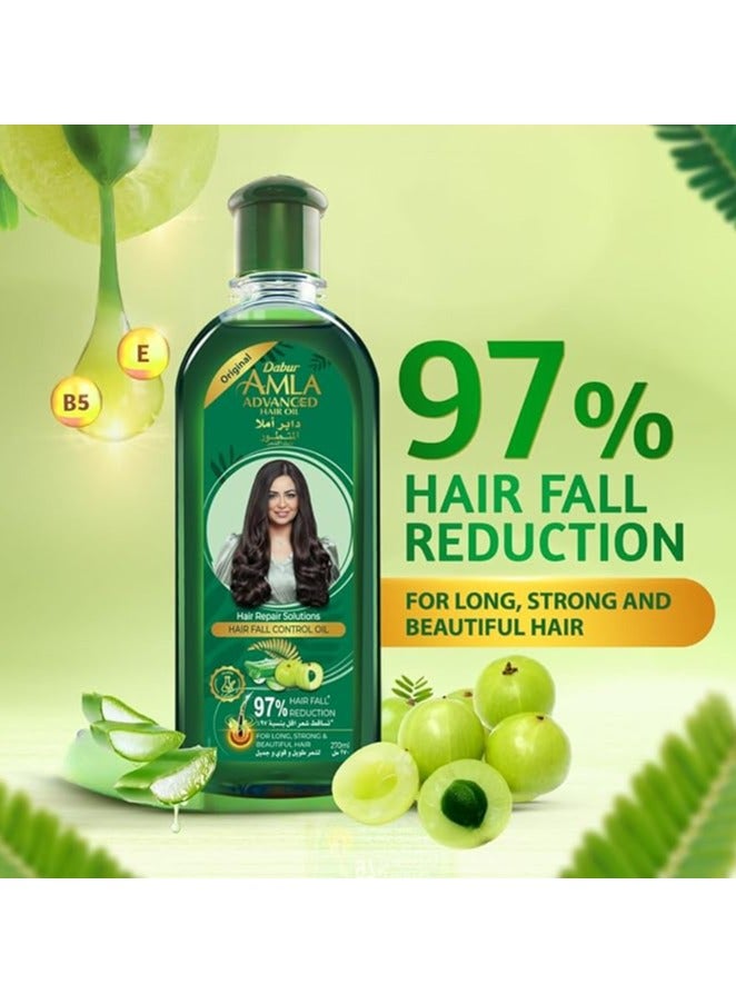 Dabur Amla Advanced Hair Oil Hair Repair Solutions Hair Fall Control Oil 270 Ml - Image 4