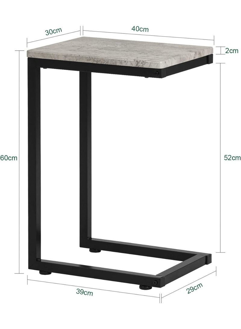 طاولة قهوة جانبية للسرير والكنبة من سو باي، FBT44، طاولة جانبية في غرفة المعيشة، خشب طبيعي، رمادي - Image 3