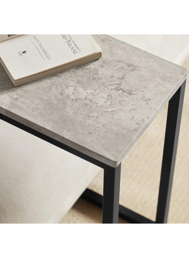 طاولة قهوة جانبية للسرير والكنبة من سو باي، FBT44، طاولة جانبية في غرفة المعيشة، خشب طبيعي، رمادي - Image 5