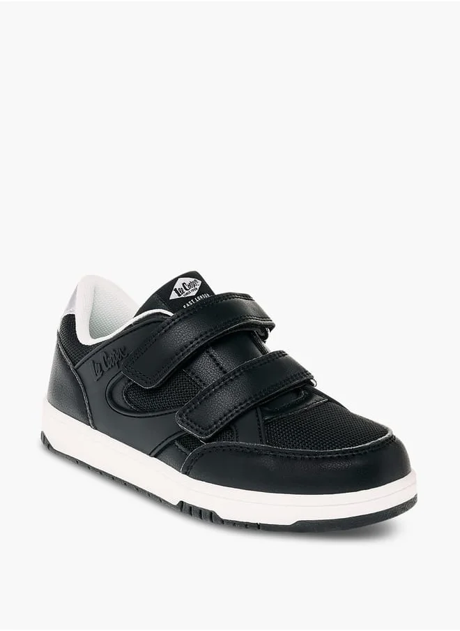 لي كوبر Boys' Colourblock Sneakers with Hook and Loop Closure