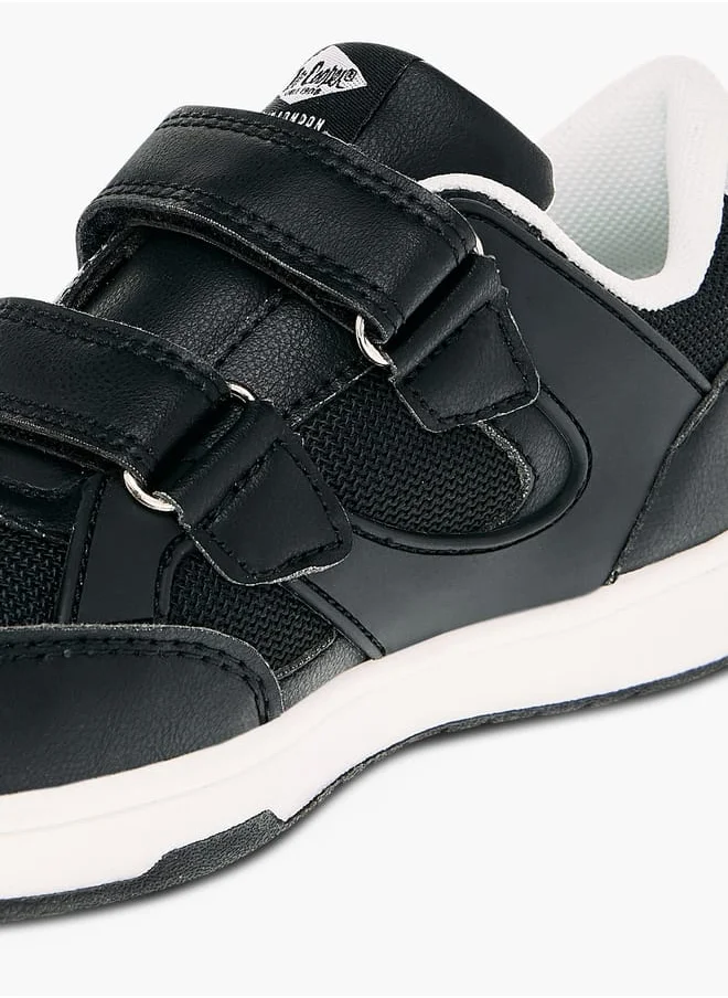 لي كوبر Boys' Colourblock Sneakers with Hook and Loop Closure