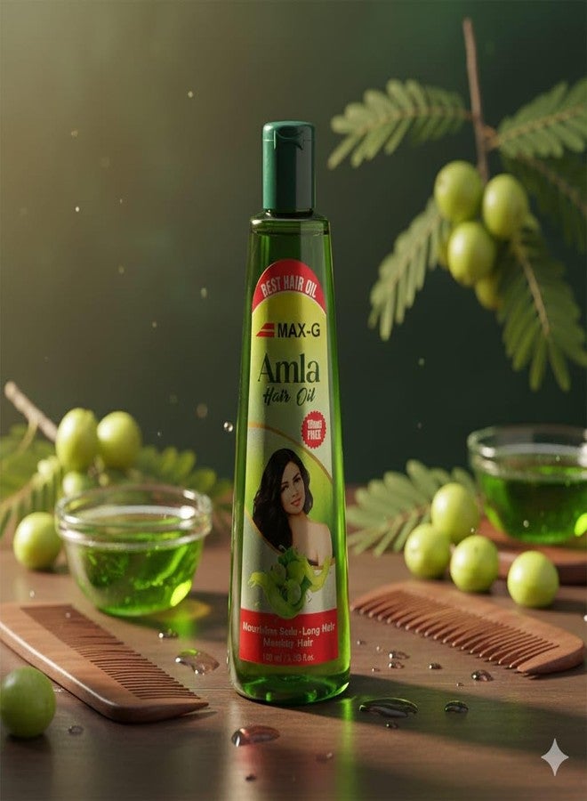 MAX-G Amla Hair Oil, Nourishes Scalp, Long Hair, Managing Hair, Termo Free, 200ml - Image 4