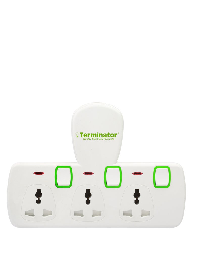 محول T-Socket متعدد 3 اتجاهات مع مفاتيح فردية من Terminator - Image 3
