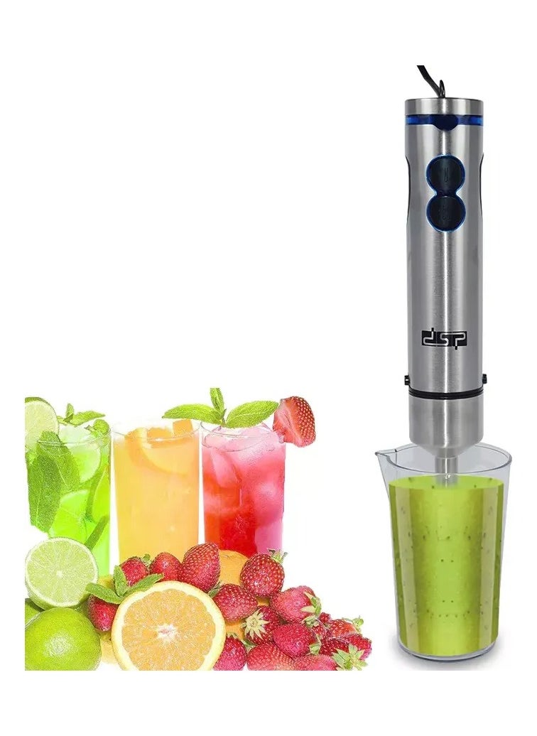 DSP - DSP Hand Blender, 700 Watt, 500 ml , with whisker and Chopper, Silver KM1040 - Image 1
