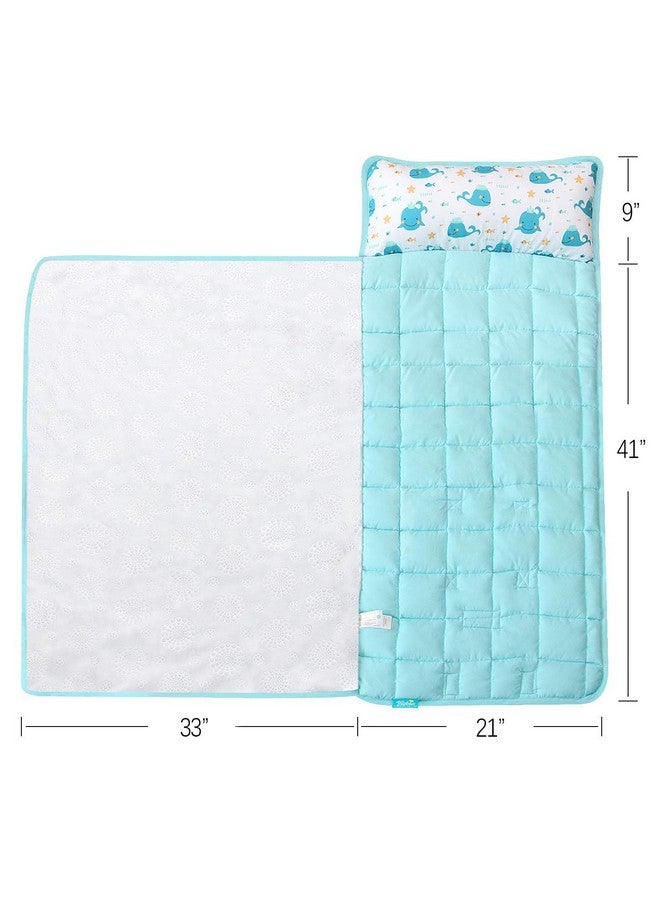 Biloban Toddler Nap Mat With Pillow And Blanket Bluey Lightweight Kids Nap Mats For Preschool Daycare Travel Sleeping Bag For Boys Girls 50" X 21" Fit Standard Cot Super Soft And Cozy - Image 5