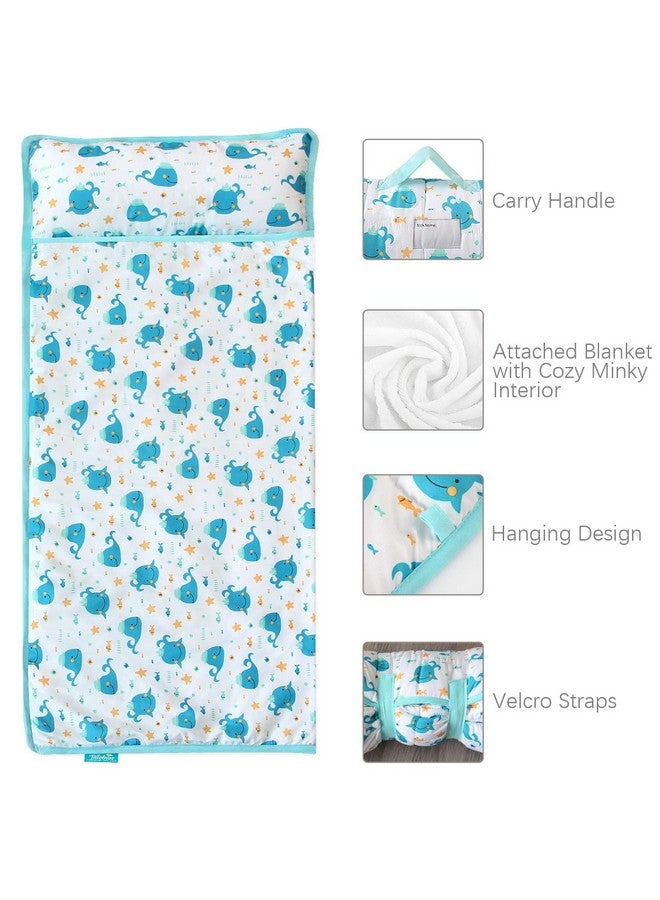 Biloban Toddler Nap Mat With Pillow And Blanket Bluey Lightweight Kids Nap Mats For Preschool Daycare Travel Sleeping Bag For Boys Girls 50" X 21" Fit Standard Cot Super Soft And Cozy - Image 3