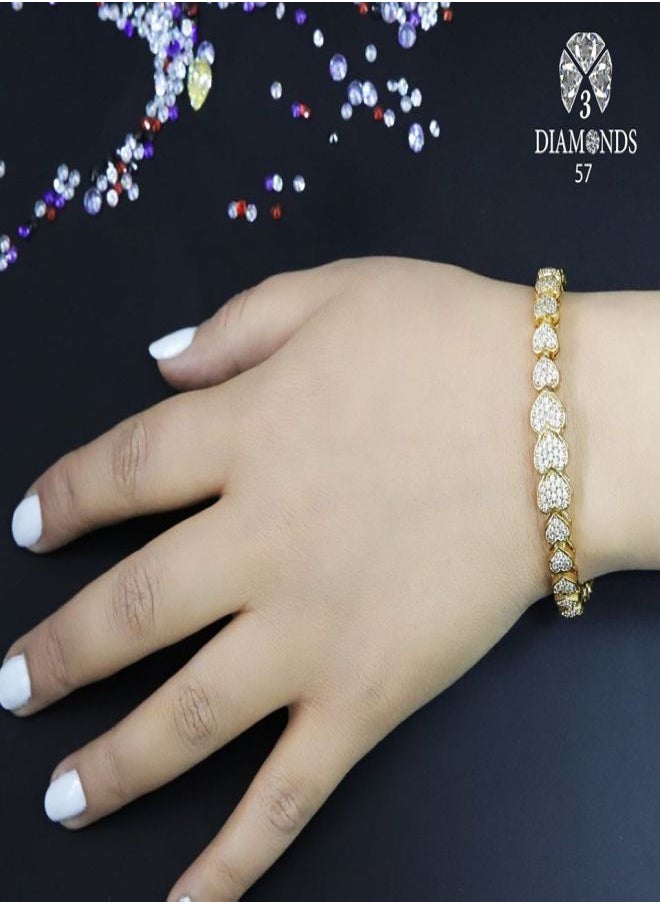 3Diamonds - braclate Gold Plated ONe Size - Image 1