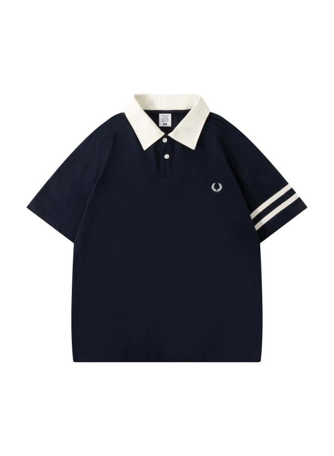 Fred Perry wheat ear LOGO contrast lapel Polo shirt for men and women with retro college style short-sleeved T-shirts for couples. - Image 4