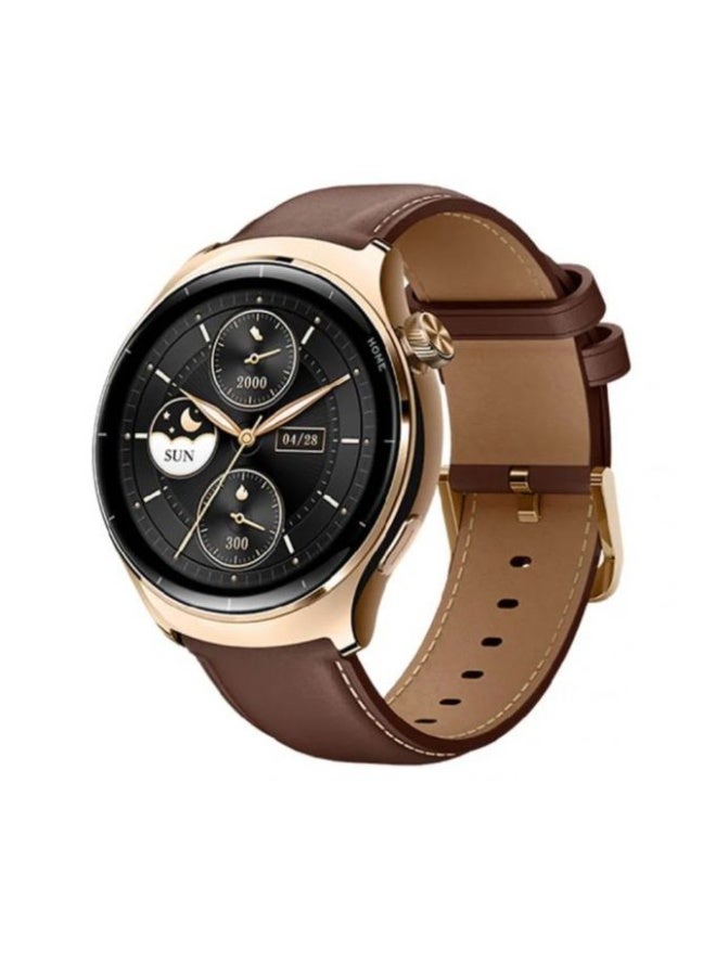 ميبرو ساعة Mibro Lite 3 Pro الذكية بشاشة AMOLED مقاس 1.32 بوصة، مكالمات بلوتوث، GPS، مستشعر حركة 10 محاور، مقاومة للماء 5ATM، بطارية تدوم حتى 15 يوم – ذهبي - Image 1