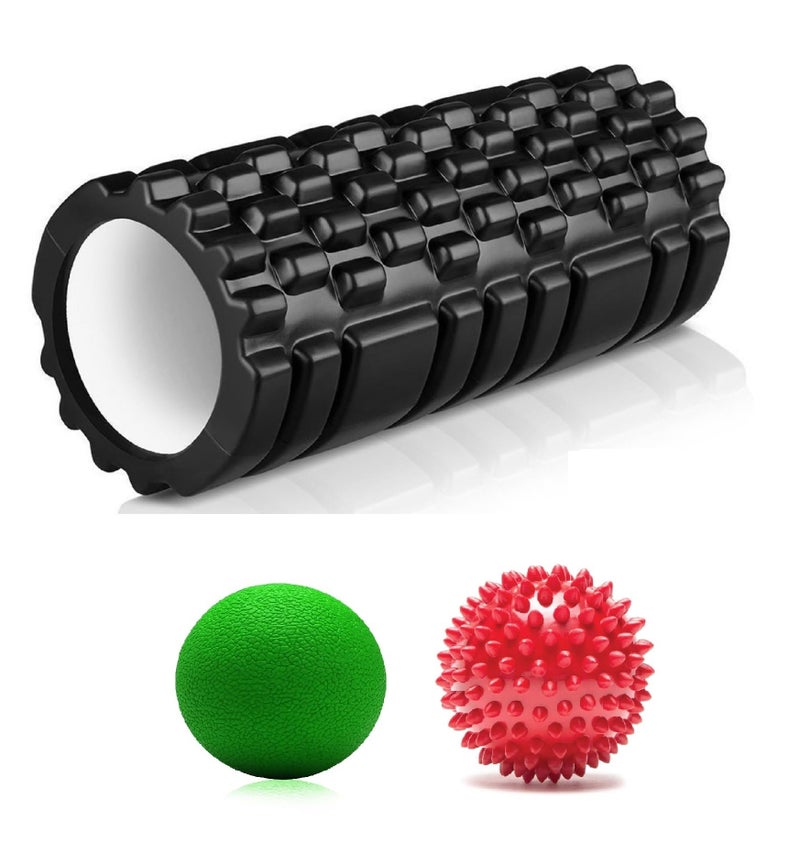 Bodylastics 33cms Foam Roller for Deep Tissue Massage, Relief from Sore Muscles Pain, Pre & Post Exercise Fitness Workout Sessions - Image 1