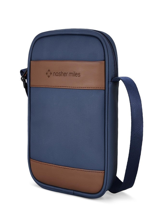 Nasher Miles Compact Sinsa Sling Bag | Crossbody Bag | PU One Shoulder Bag| Multipurpose Travel Bag | Ideal for Daily Use, Office, Travel, Hiking (Navy Blue) - Image 1