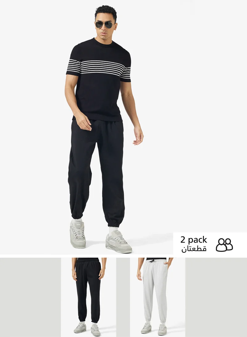 سفنتي فايف بيسيكس Pack of 2 Elastic Hem Joggers
