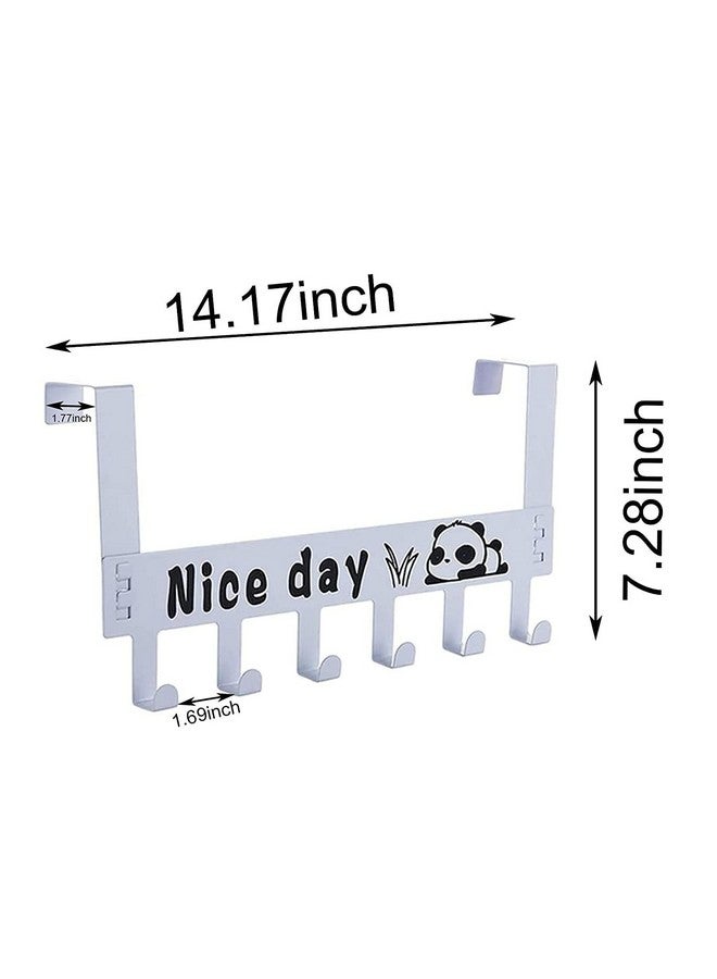 SYGA 6 Hooks Hanger Over The Door Hook Hanger(White) - Image 2