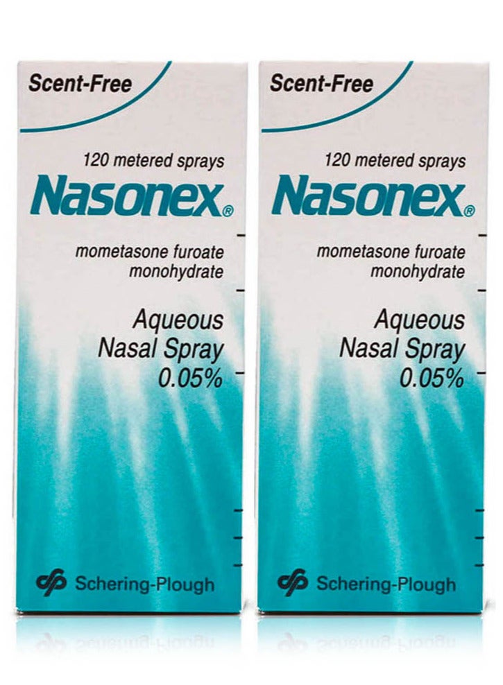 NASONEX Pack Of 2 Nasonex Nasal Spray 50 Microgram 120 Doses - Image 1