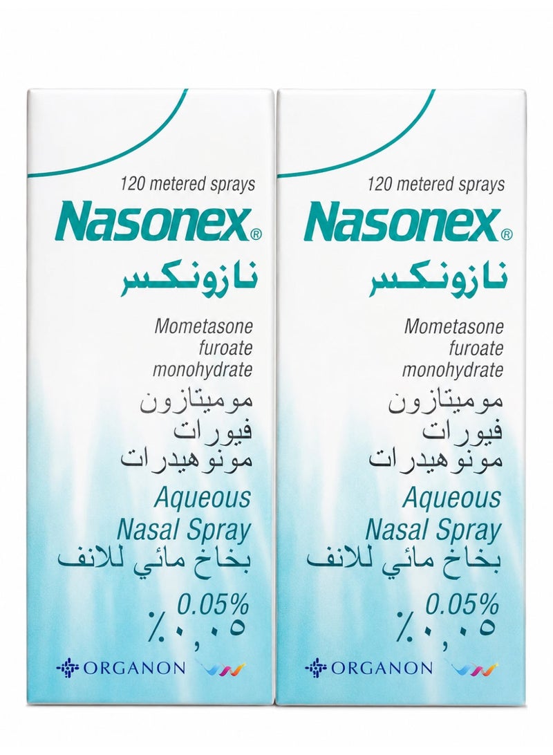 NASONEX Pack Of 2 Nasonex Nasal Spray 50 Microgram 120 Doses - Image 1