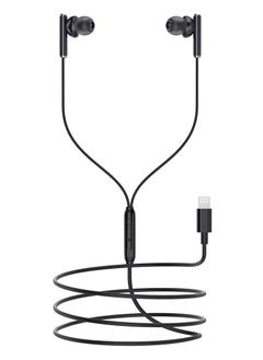 Pawa Pawa Chords in-ear Edition with Lightning Connector / Light Weight / Premium Design / 1.2m Cable Length / Volume Control / Microphone / Call - Black  - Image 1
