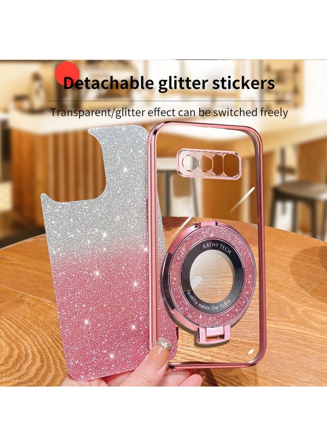 S-TOP Case For Samsung Galaxy Note8 Plated Gradient Glitter Round Holder TPU Phone Case - Image 4
