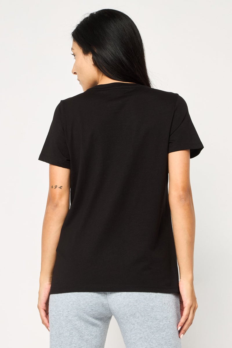 DKNY Sport Women Sportswear Fit Short Sleeve Outdoor T-Shirt, Black - Image 4