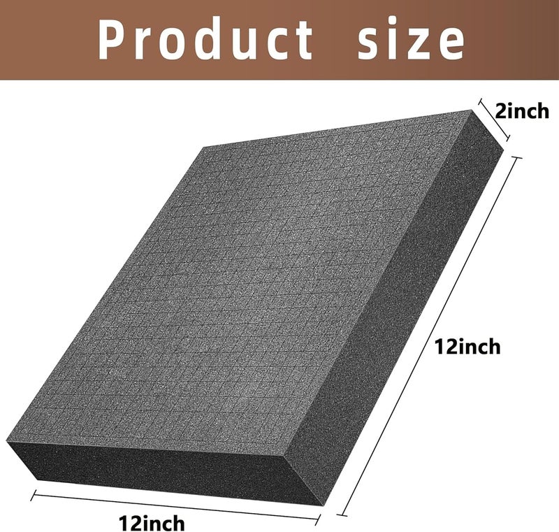 DECOHS 4 Pcs Pick and Pluck Foam Insert - 12 x 12 x 2 Inch Pre Cube Sheet Foam with Bottom Use for Board Game Box Cases Storage Drawer - Image 2
