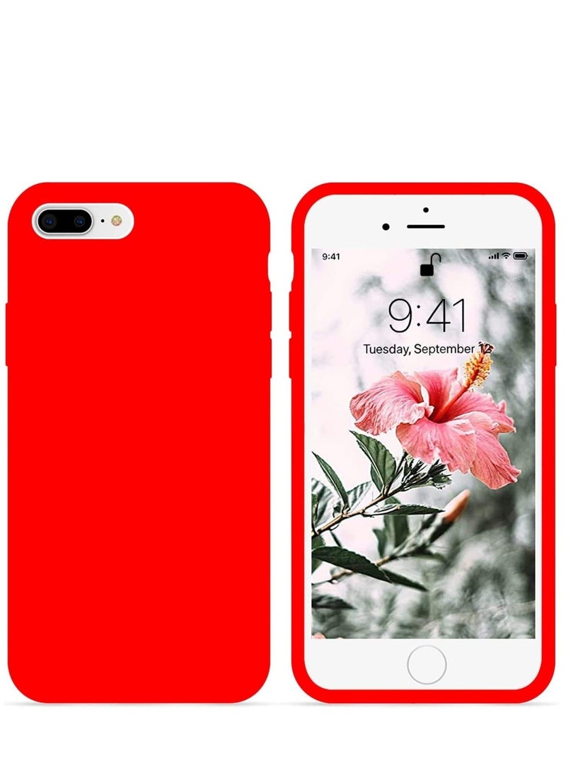 MUNTAQI case compatible with iPhone SE 2020/2022 iPhone 7 & iPhone 8 4.7 inch, Liquid Silicone Slim Protective Shockproof Phone Case Cover (RED) - Image 2