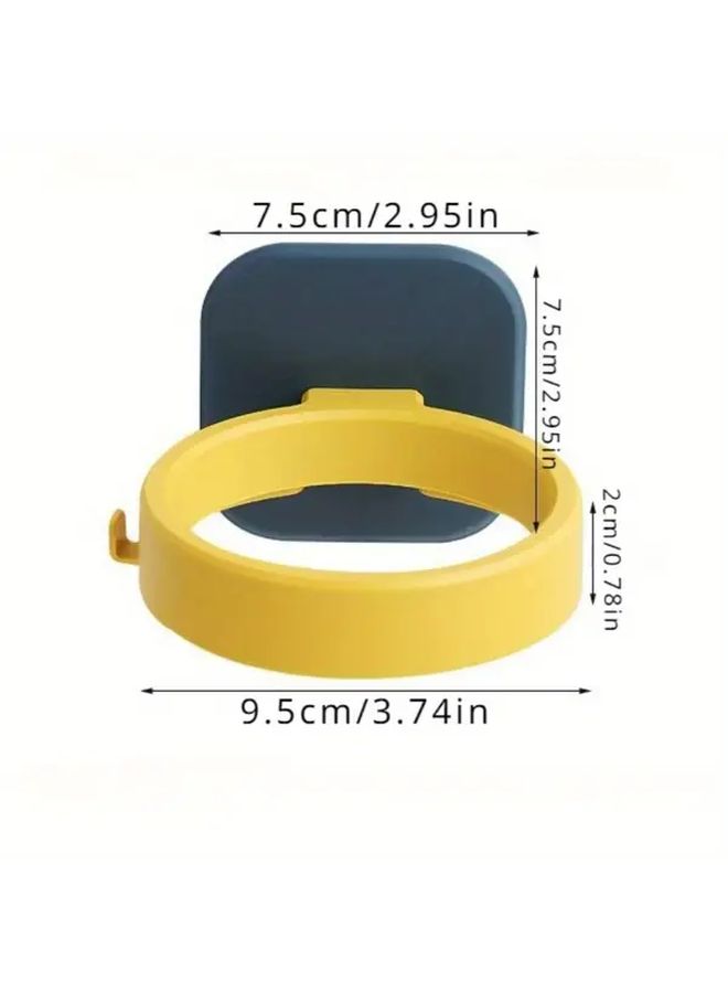Yellow Hair Dryer Holder Wall Mounted Bathroom Organizer Space Saving Design - Image 4