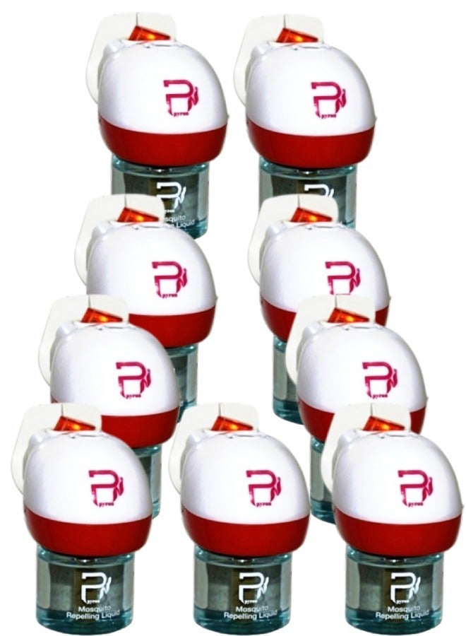 بيرون 9 قطع جهاز طرد البعوض الكهربائي و عطر الزهور السائل 45مل - Image 1