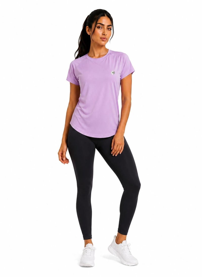 Moveletix Women's Training Short Sleeve T-Shirt Pink Soft - Image 4