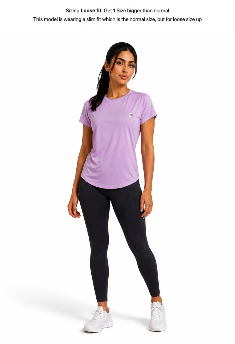Moveletix Women's Training Short Sleeve T-Shirt Pink Soft - Image 3