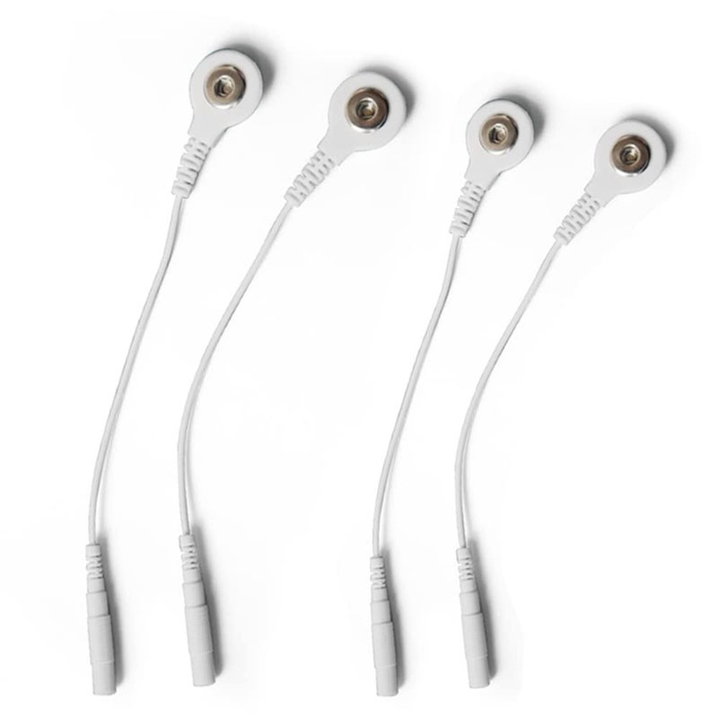 GBH-MED 4 Pcs Electrode Lead Wire Adapters, Convert 2mm Pin to 3.5mm Snap - Compatible with TENS EMS Units - Image 1