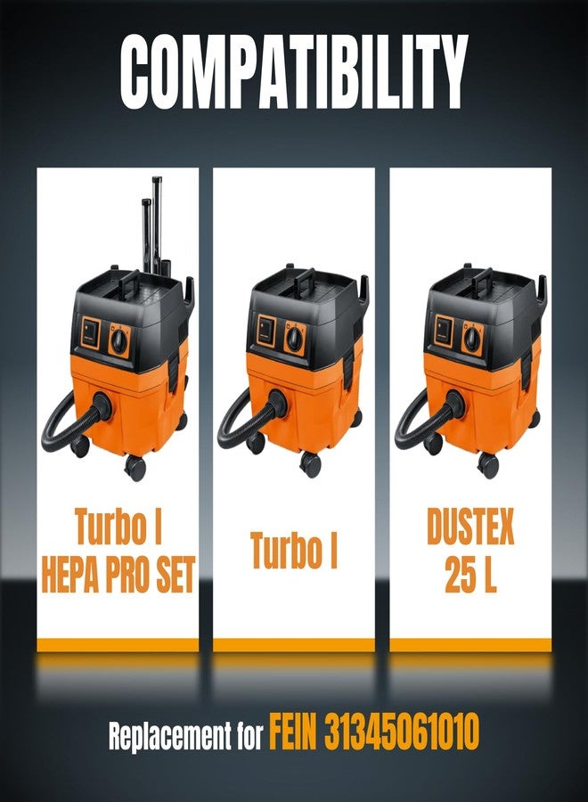 باورتيك أكياس فلتر الصوف POWERTEC Turbo I، 9-20-27، عبوة من 5 قطع، لجهاز شفط الغبار الرطب/الجاف Fein Dustex 25 لتر، لـ Fein 31345061010، أكياس استبدال المكنسة الكهربائية، أكياس الفلتر، أكياس الغبار (75041) - Image 3