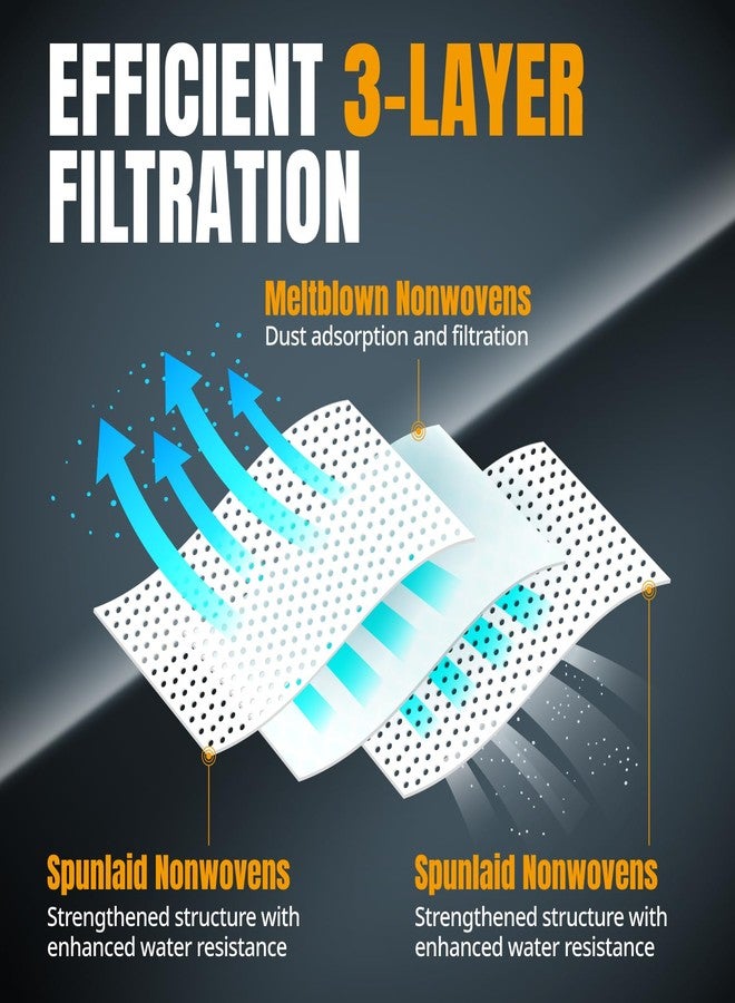 باورتيك أكياس فلتر الصوف POWERTEC Turbo I، 9-20-27، عبوة من 5 قطع، لجهاز شفط الغبار الرطب/الجاف Fein Dustex 25 لتر، لـ Fein 31345061010، أكياس استبدال المكنسة الكهربائية، أكياس الفلتر، أكياس الغبار (75041) - Image 4