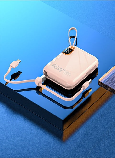 66w fast charging power bank 20000mAh large capacity mini PD two-way fast charging mobile power printing with self-contained line