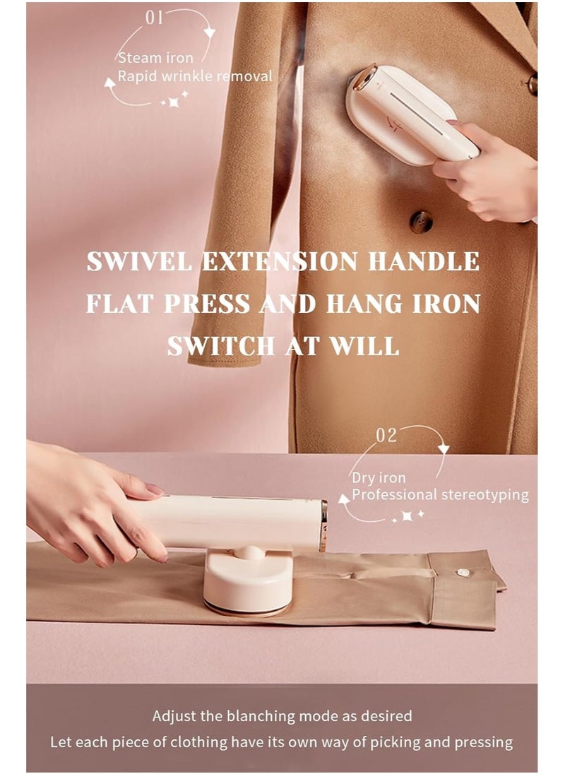 Generic Portable Handheld Iron Mini Handheld Steamer Iron for Clothes 90°Rotatable Travel Garment Steamer Mini Ironing Machine Support Dry & Wet Ironing for Home Travel Gifts  - Image 5