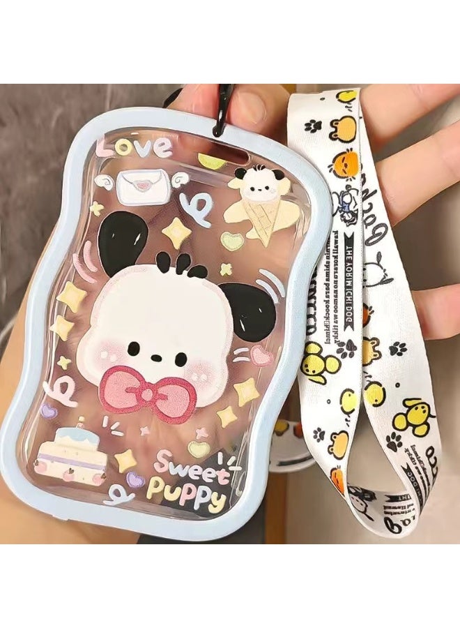 NIBEMINENT 1 - Piece Hello Kitty Kpop Photo Card Holder Pendant Key Chain ID Badge Holder ID Card Holder Photo Card Protector for School ID Office ID Access Card for Women Girls