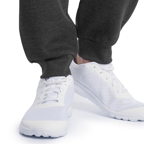 Fruit of the Loom Men's Eversoft Fleece Sweatpants & Joggers (Regular & Big Man), Joggers-Black Heather, Medium - Image 5