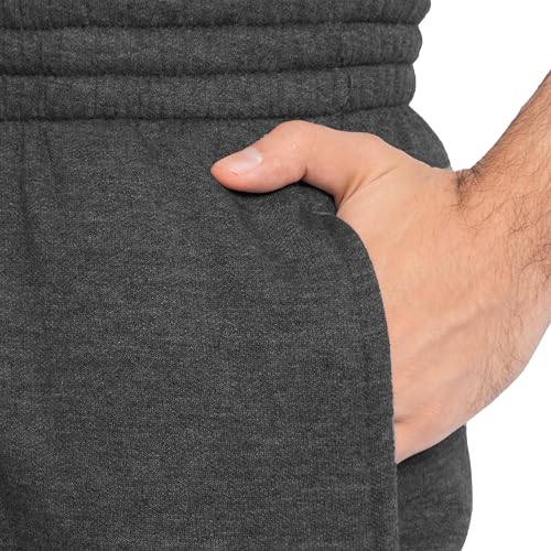 Fruit of the Loom Men's Eversoft Fleece Sweatpants & Joggers (Regular & Big Man), Joggers-Black Heather, Medium - Image 4