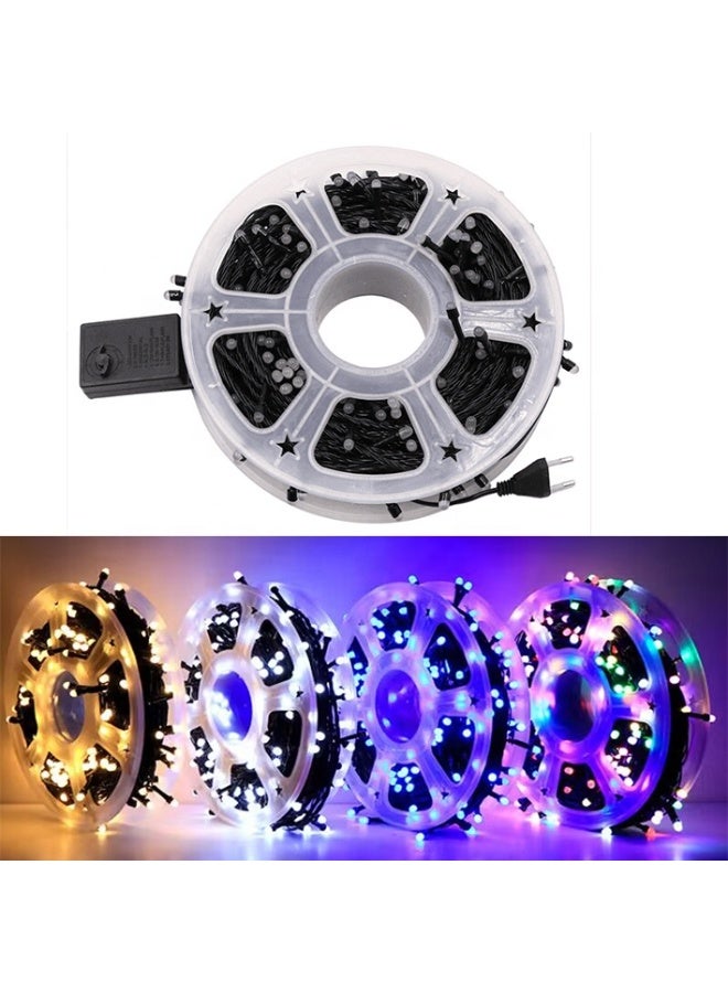 بكرة الليد الخامة البلاستيك فيشة انوار كوكتيل 6الوان بجهاز المود المقاس: 45 متر - Image 2