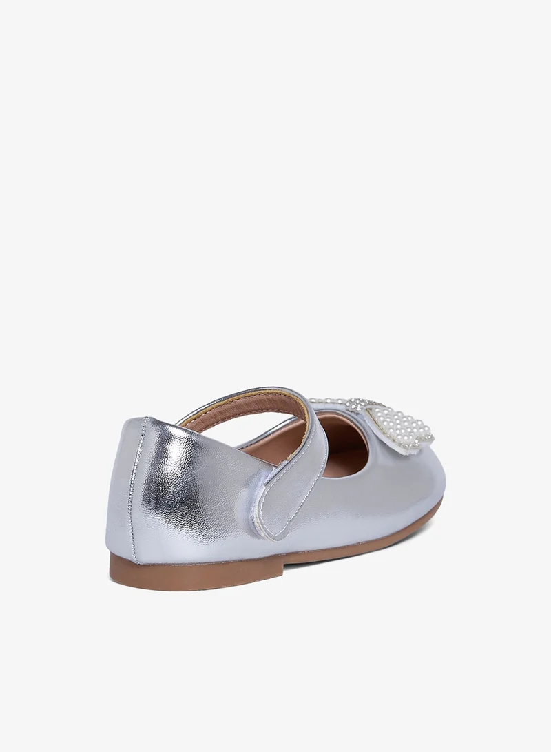 Geoomnii SILVER Geoomnii Infant Girls Ballerina Shoes – Soft Closed-Toe Flats for Baby Girls, Comfortable Daily Wear & Special Occasions for Women | Best Price UAE