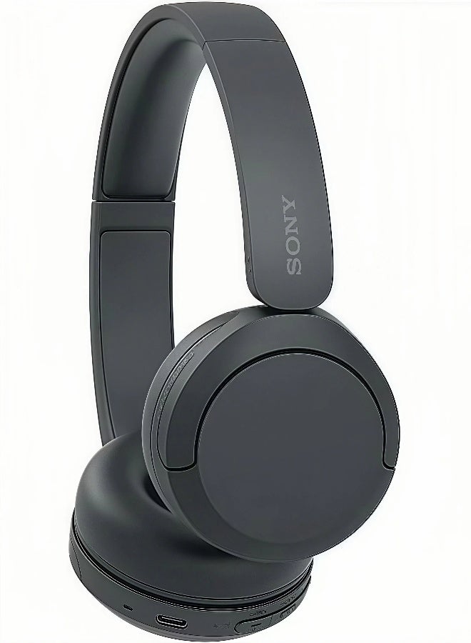 Sony WH-CH520 Wireless Headphones Bluetooth On-Ear Headset with Microphone and up to 50 Hours Battery Life with Quick Charging For Phone Call - Black - Image 4