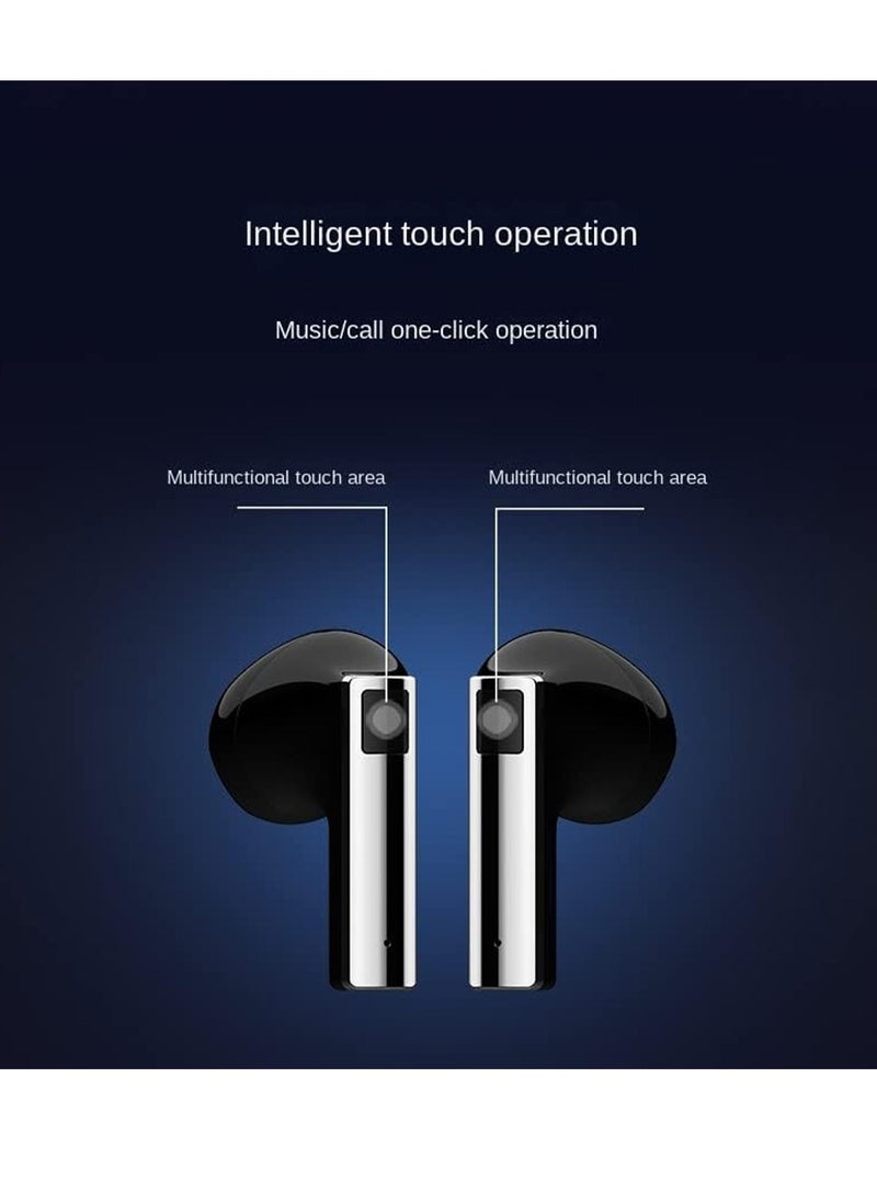 Recci Wandering Planet REP-W36 Wireless Earbuds – Bluetooth 5.3 TWS Headphones with Hi-Fi Sound, Heavy Bass, Noise Cancelling, 10m Range, 4.5H Playtime, Type-C Charging, Touch Control – Space Capsule Design (Blue)