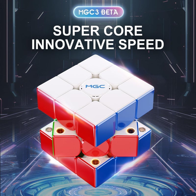 CuberSpeed Cuberspeed YJ MGC 3x3 Beta 3X3 Speed Cube 8 Magnet Ball CORE UV Coated Maglev Cube  - Image 2