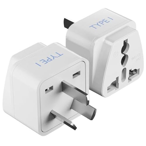 Ceptics India Australia, India To China, Australia, New Zealand & More - Type I - CE Certified - Rohs Compliant - White Adapter - 2 Pack - 5 Years Warranty - Image 1