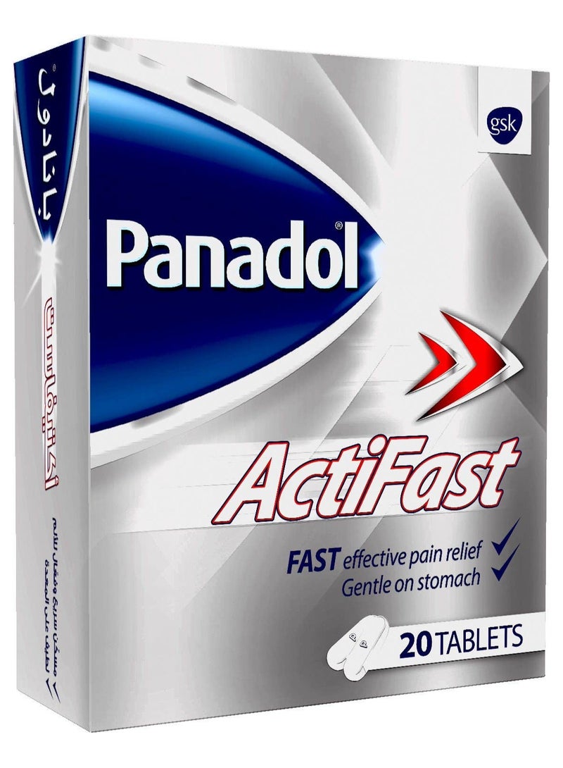 Panadol Actifast 500 mg 20 tablets  - Image 1